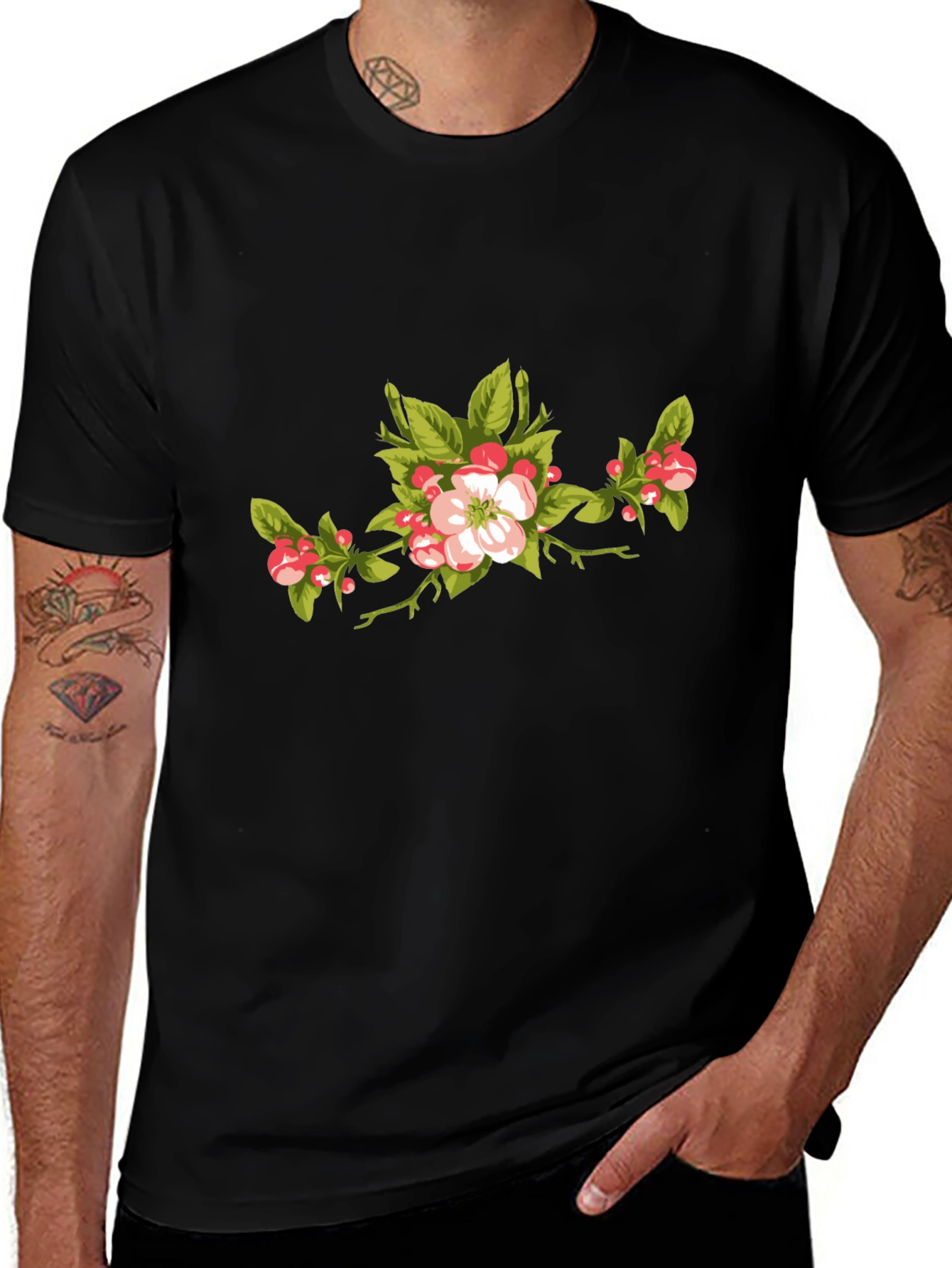 Floral Branch Graphic T-Shirt