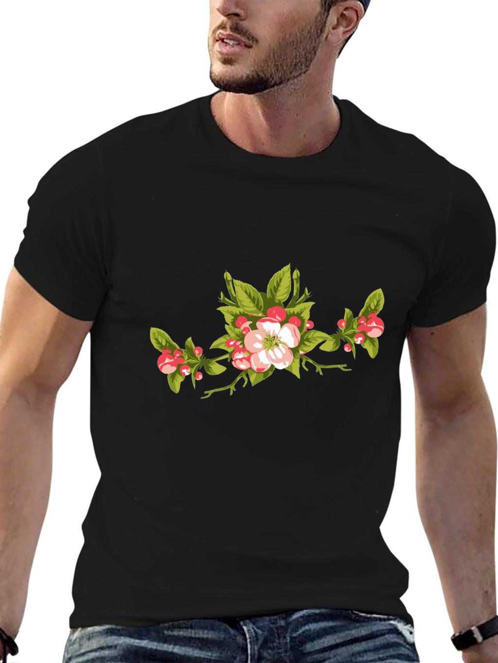 Floral Branch Graphic T-Shirt