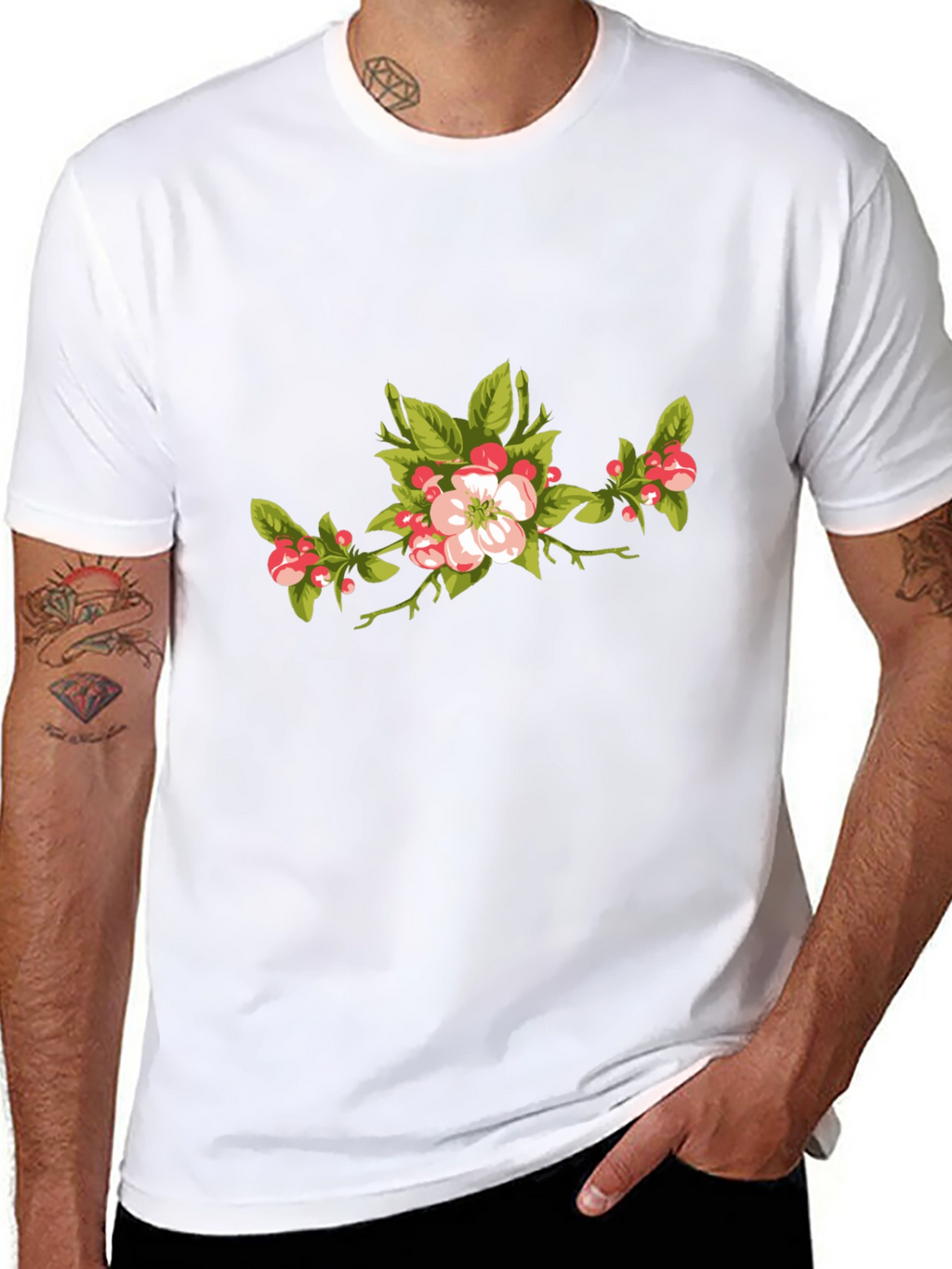 Floral Branch Graphic T-Shirt