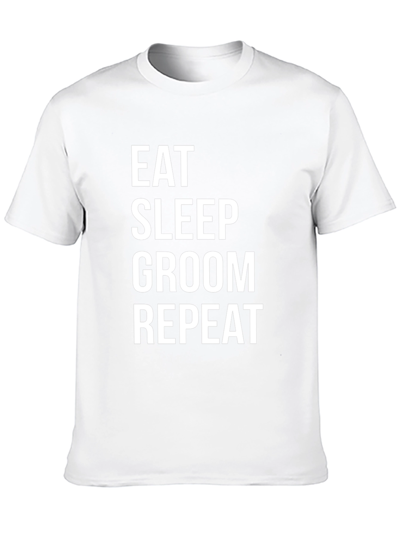 Eat Sleep Groom Repeat Black T-Shirt