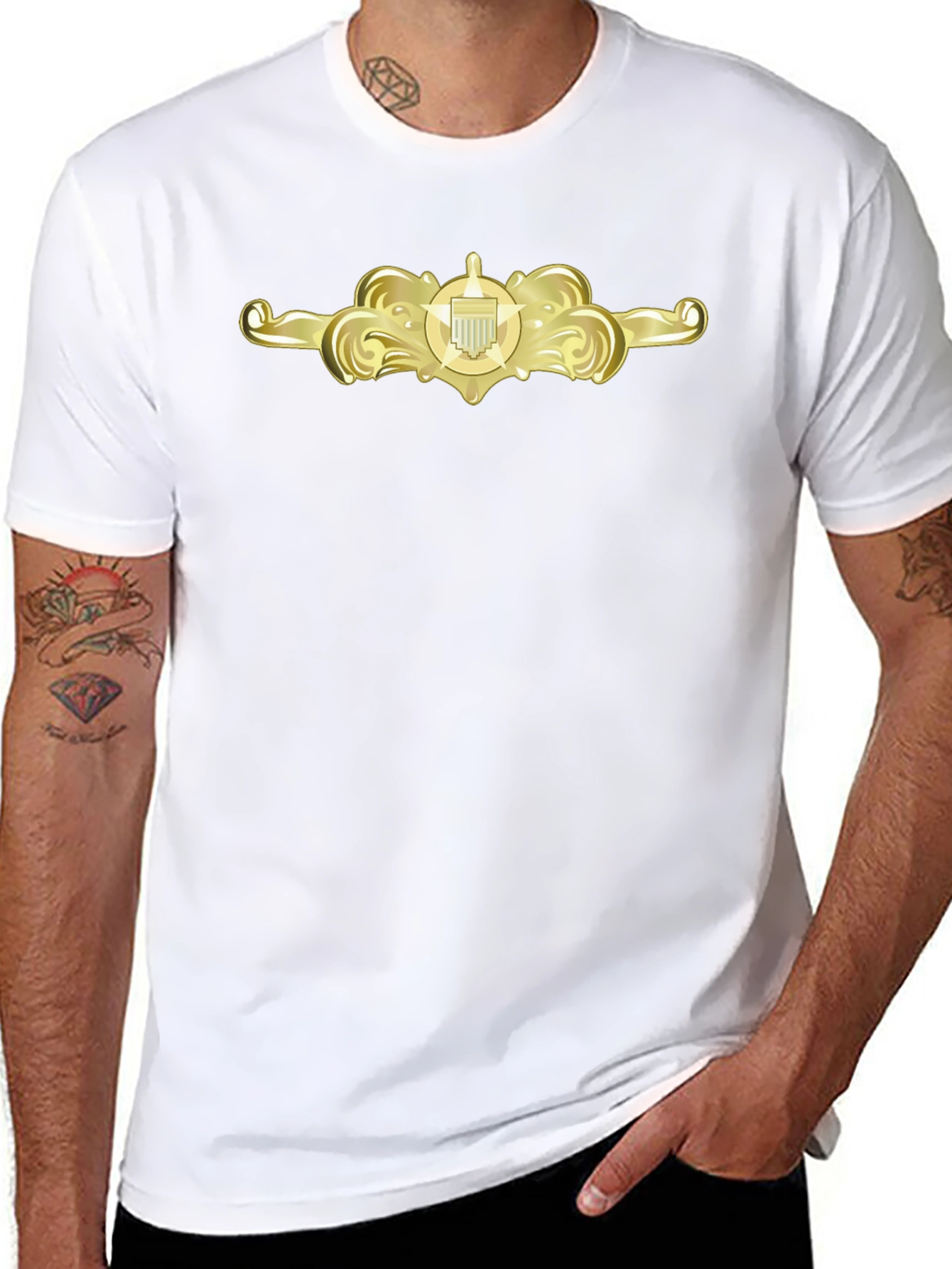 Navy Submarine Warfare T-Shirt - Black