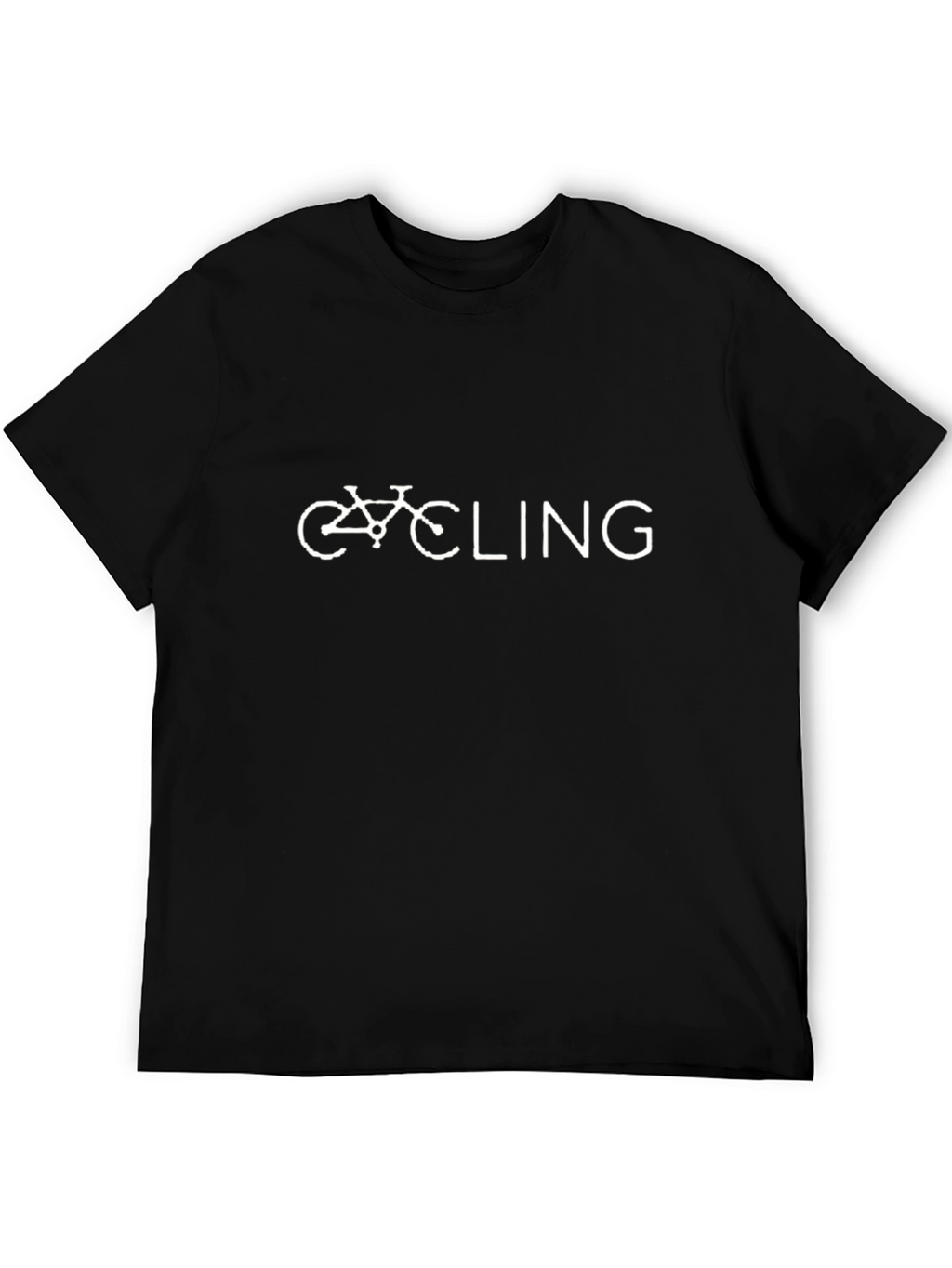 Cycling Graphic Tee - Black Cotton Blend
