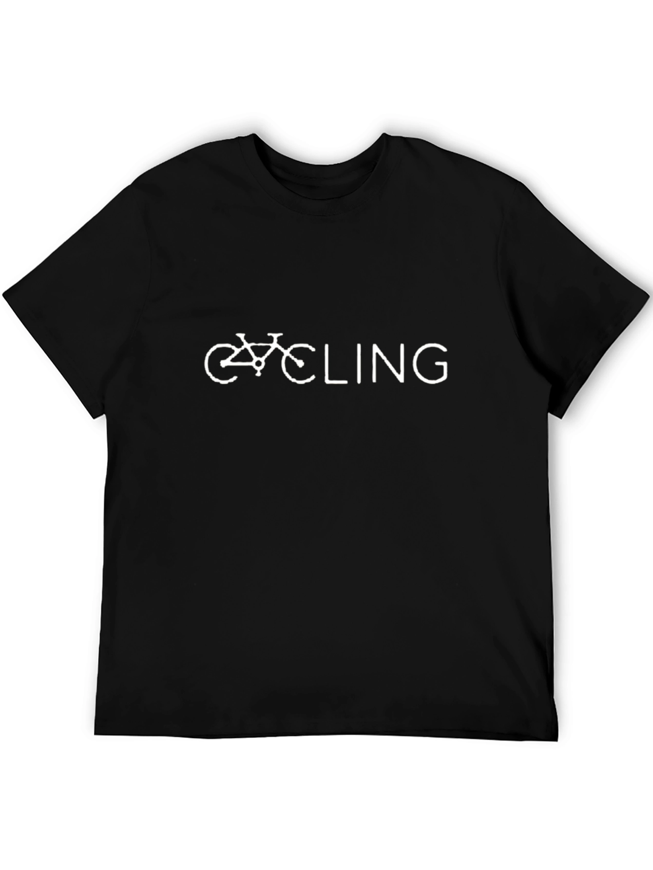 Cycling Graphic Tee - Black Cotton Blend
