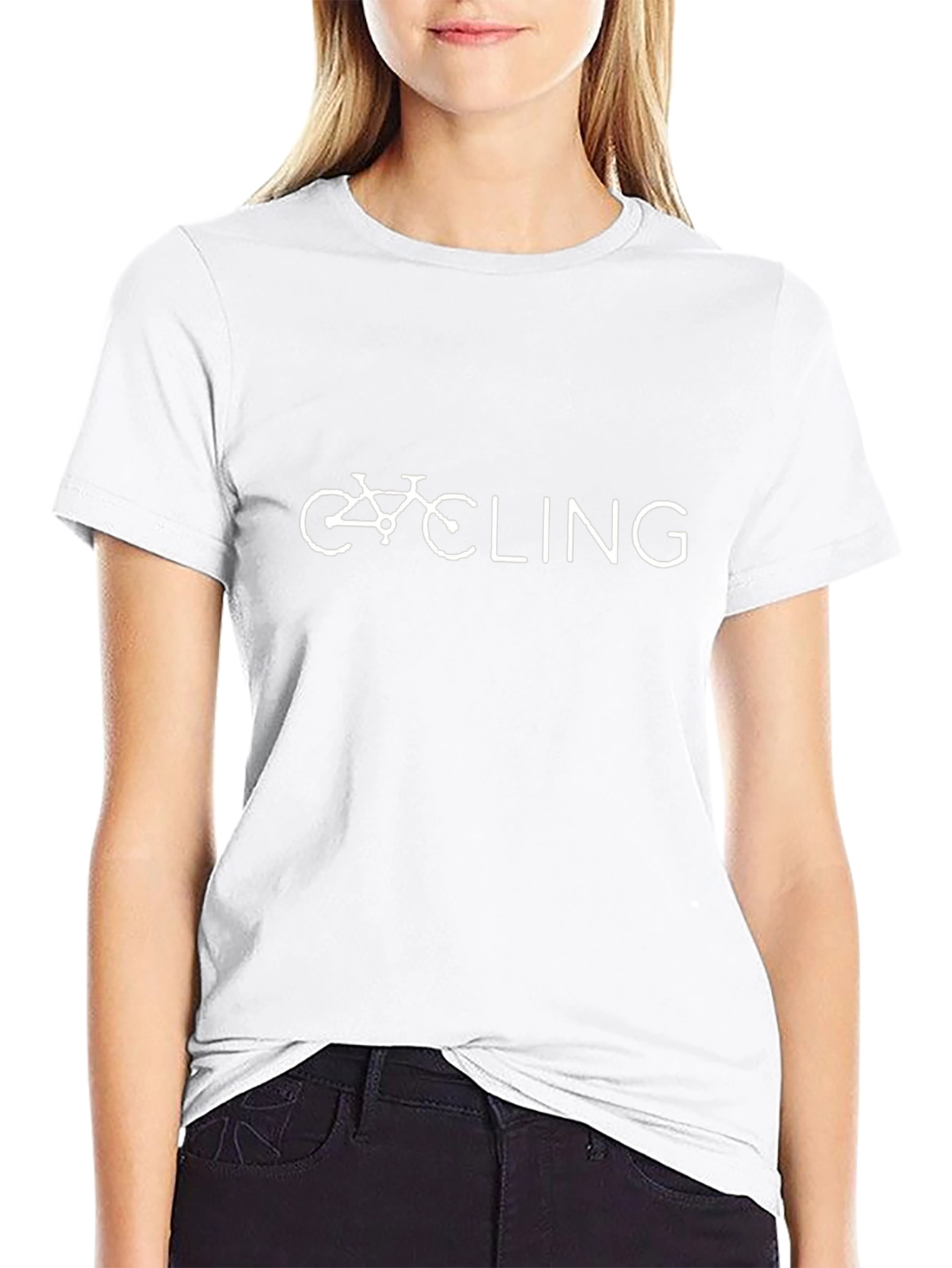 Cycling Graphic Tee - Black Cotton Blend