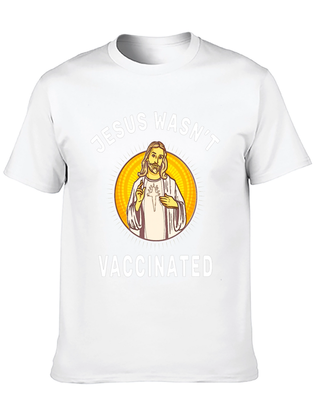 Jesus Wasnt Vaccinated Black T-Shirt