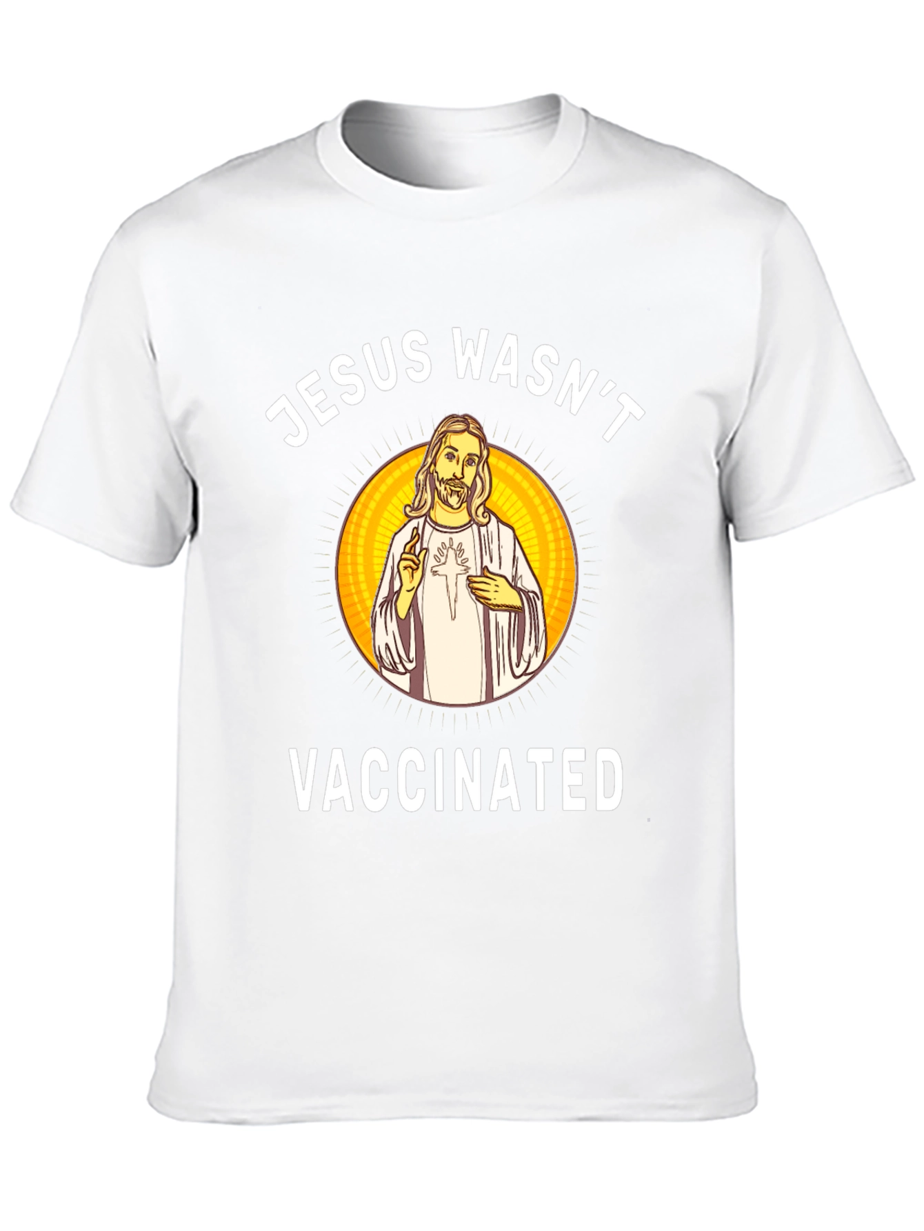 Jesus Wasnt Vaccinated Black T-Shirt