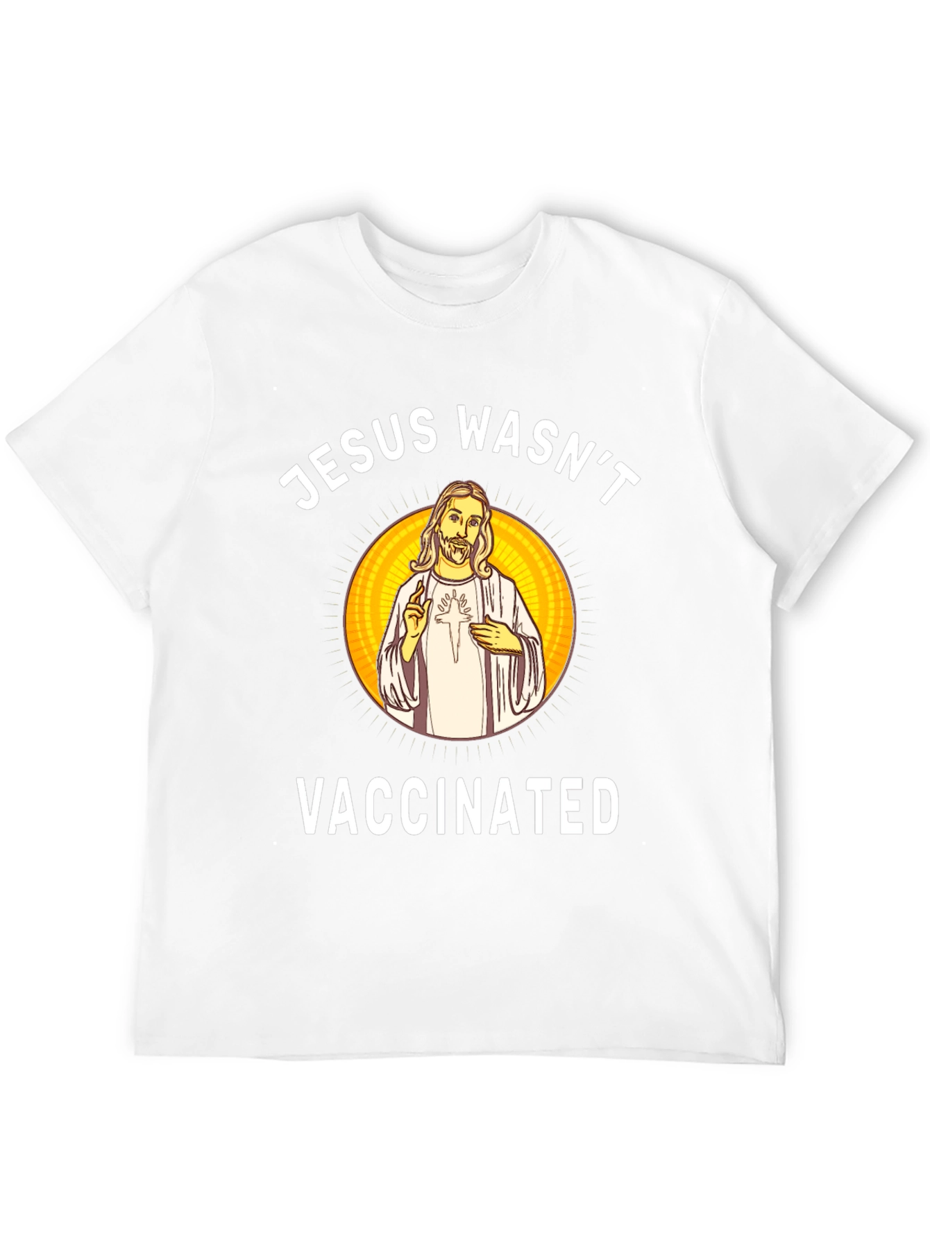 Jesus Wasnt Vaccinated Black T-Shirt