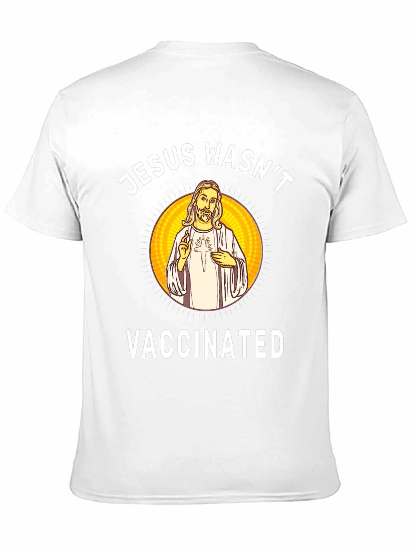 Jesus Wasnt Vaccinated Black T-Shirt