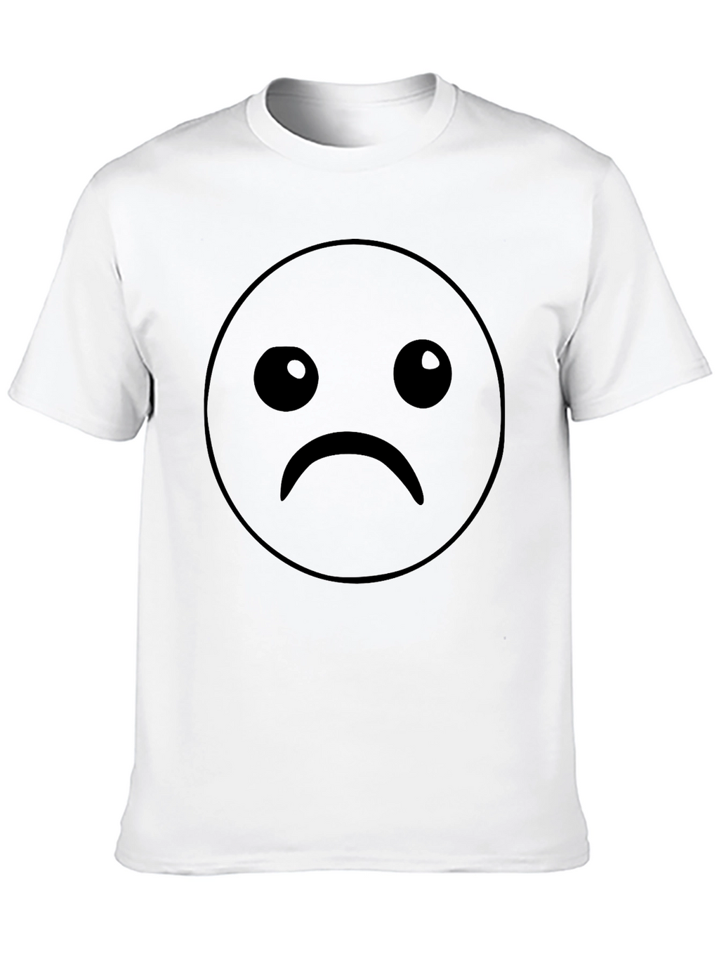 Sad Face Graphic T-Shirt - Unisex Black Tee