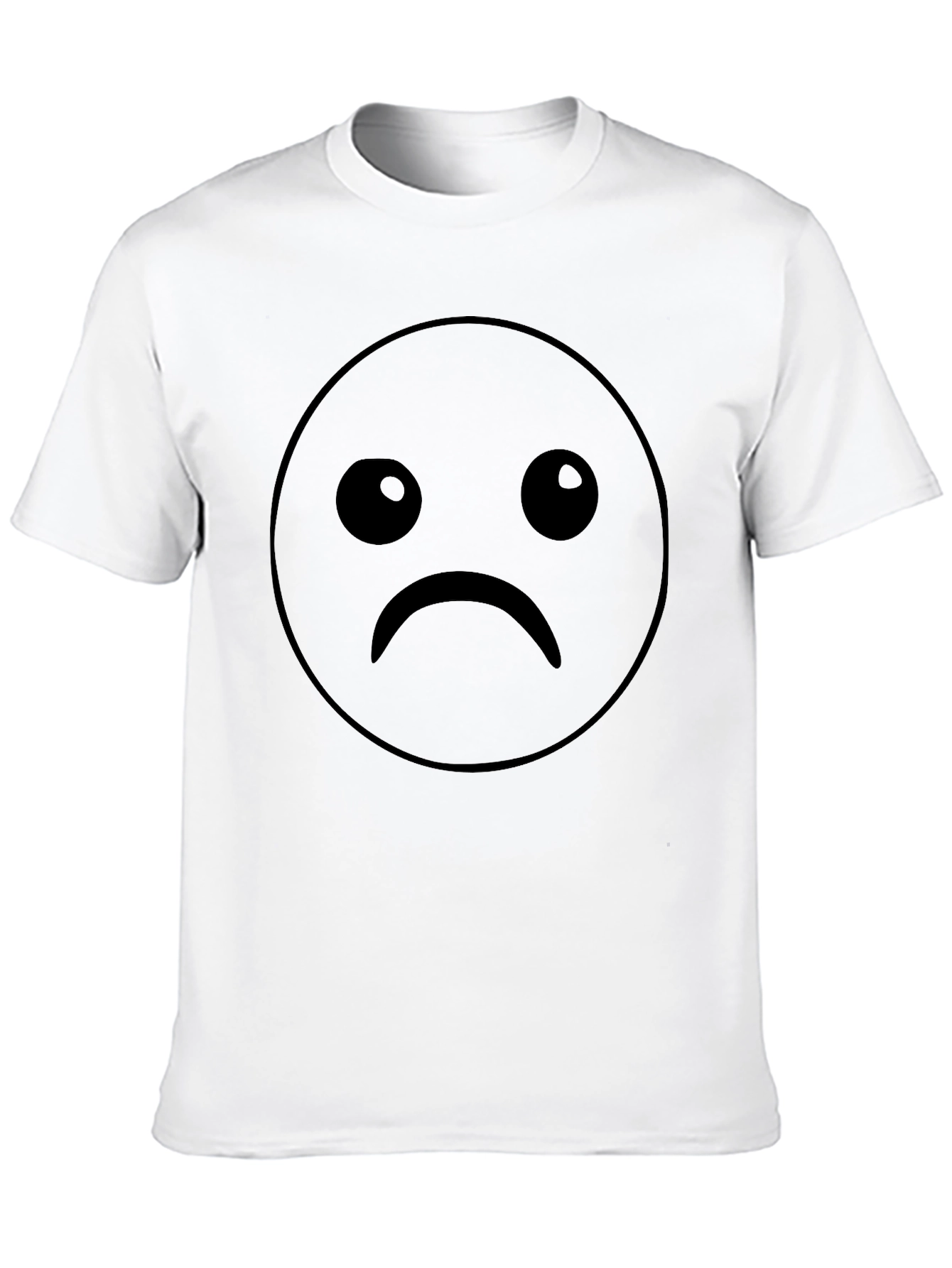 Sad Face Graphic T-Shirt - Unisex Black Tee