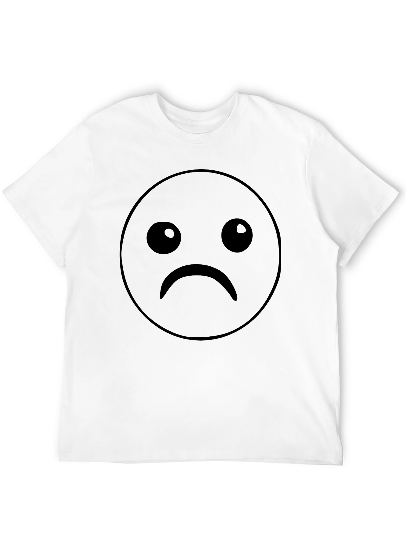 Sad Face Graphic T-Shirt - Unisex Black Tee