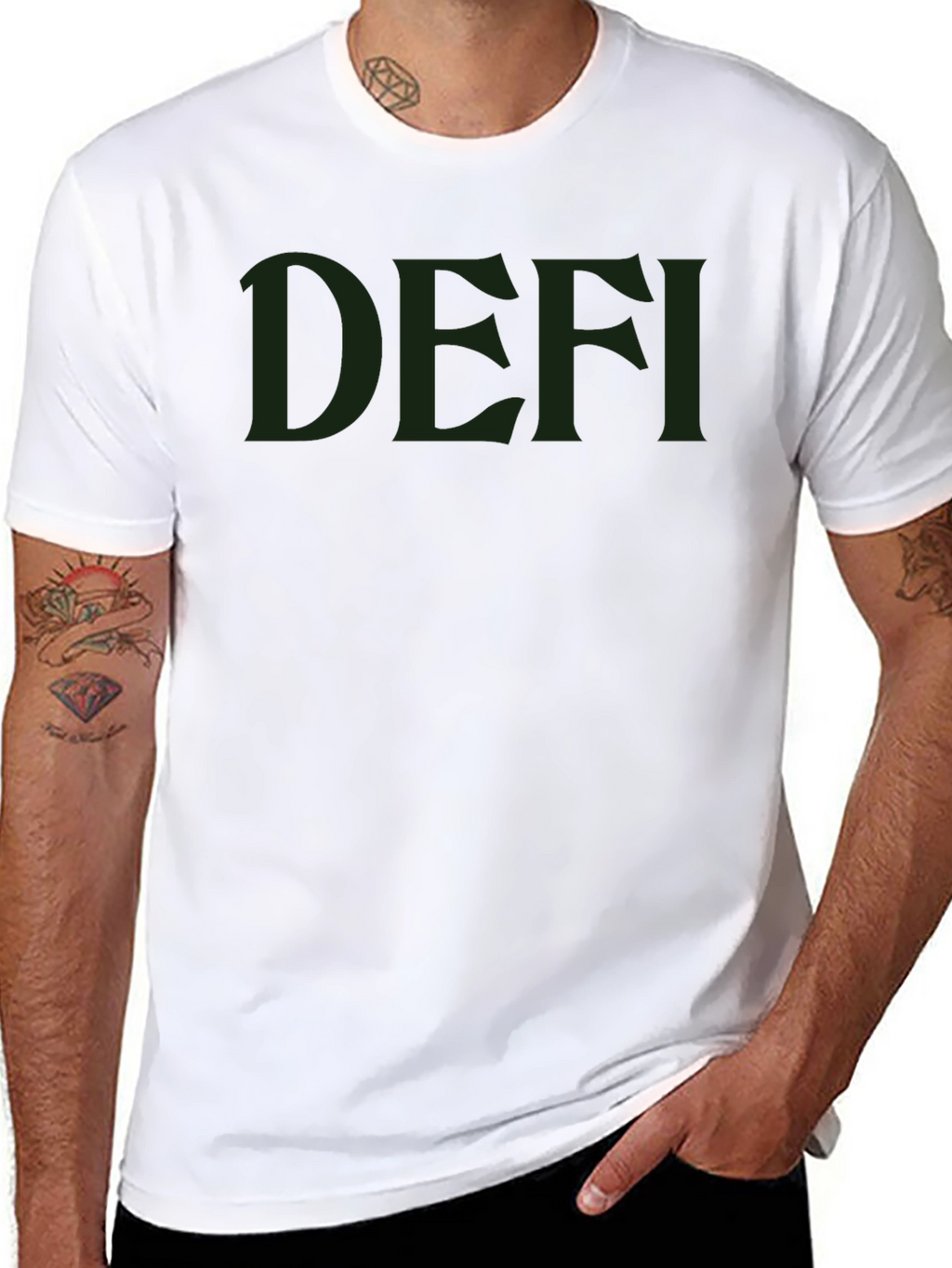 DEFI Black Tee - Modern Style