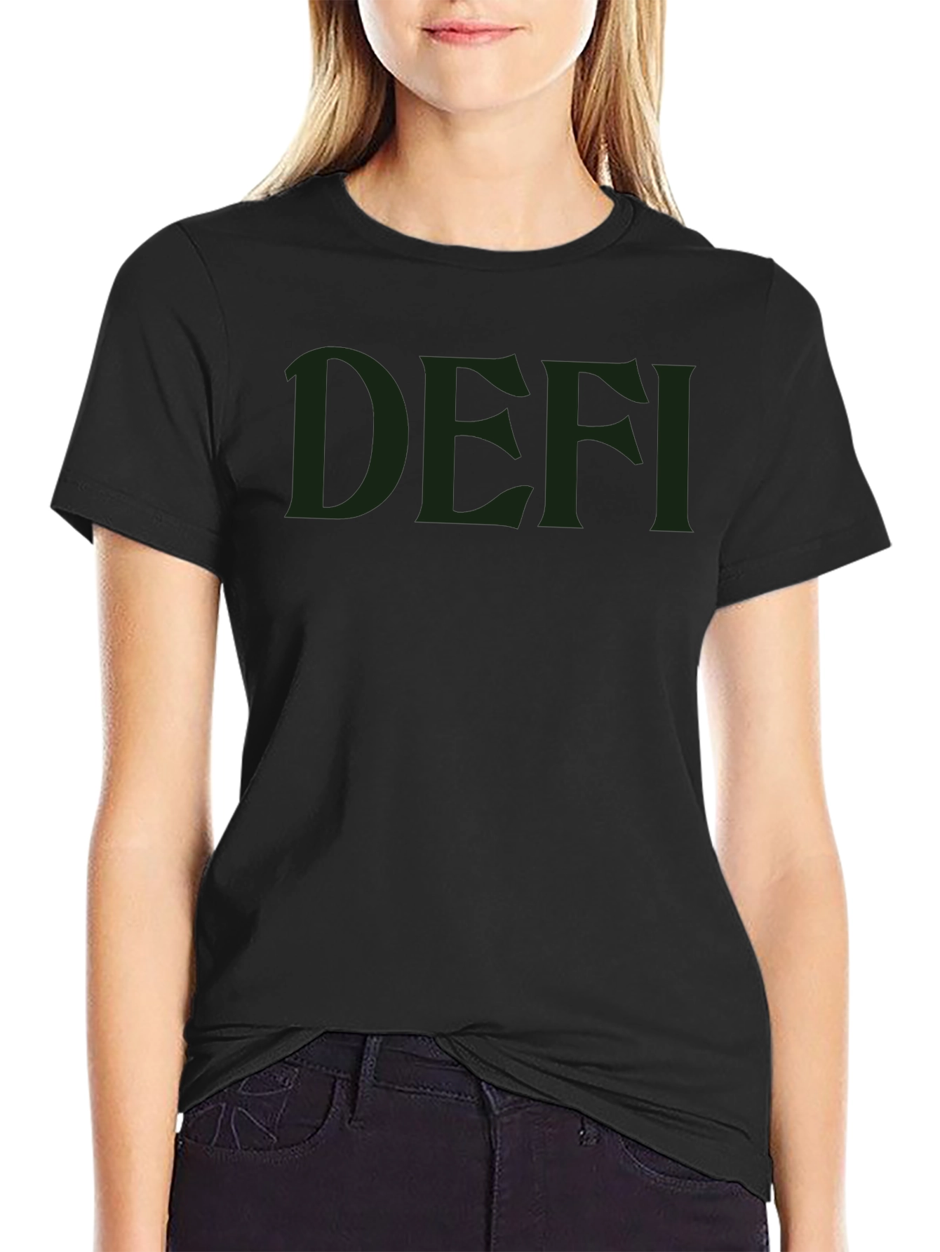 DEFI Black Tee - Modern Style