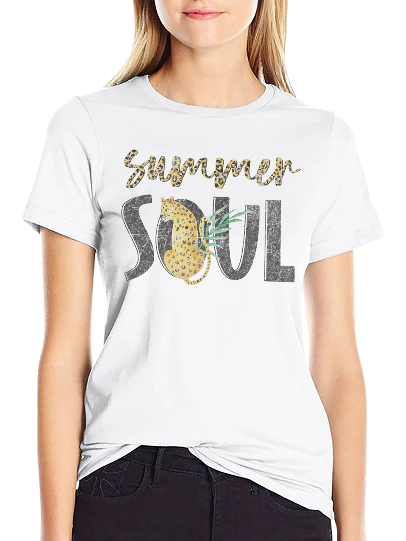 Summer Soul Leopard Graphic Tee