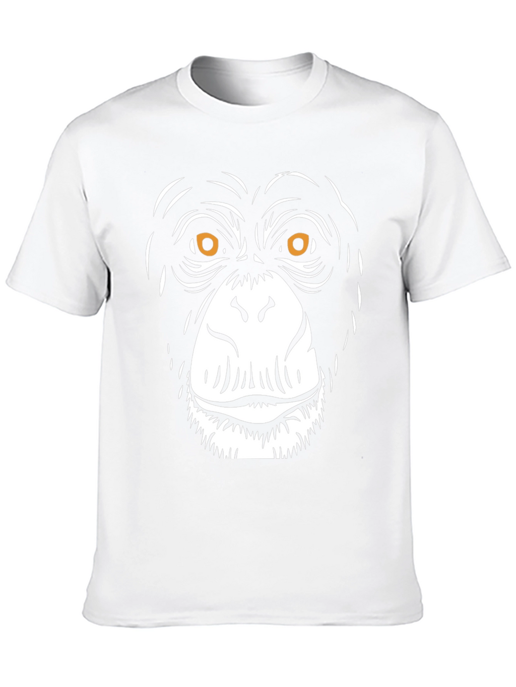 Chimpanzee Face Graphic Black T-Shirt