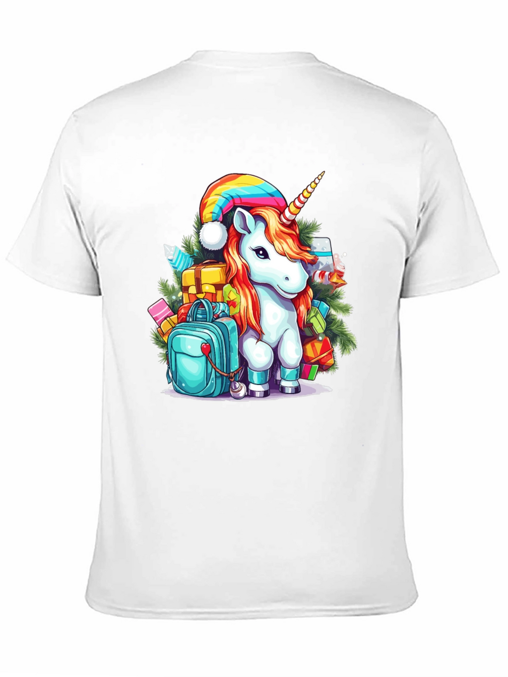 Festive Unicorn Christmas T-Shirt
