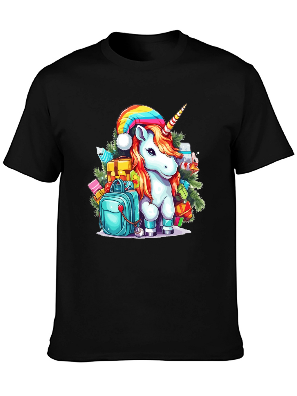 Festive Unicorn Christmas T-Shirt