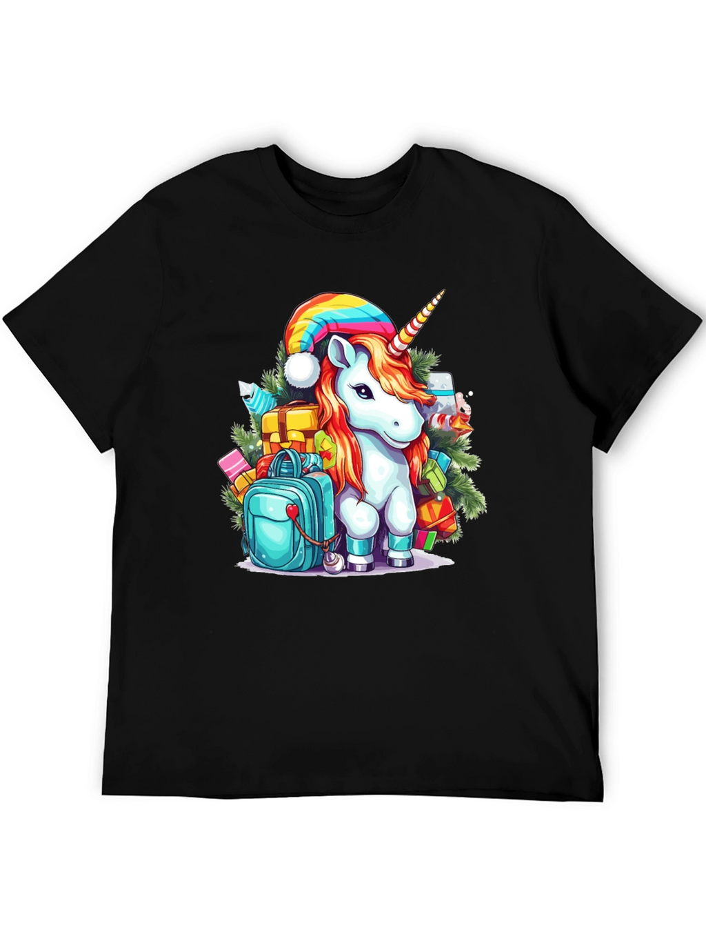 Festive Unicorn Christmas T-Shirt