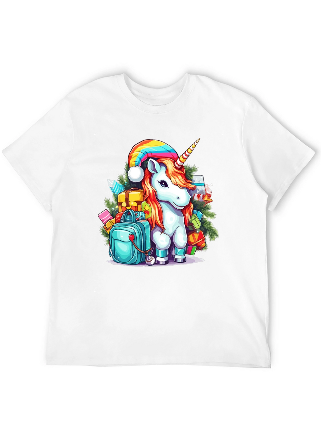 Festive Unicorn Christmas T-Shirt