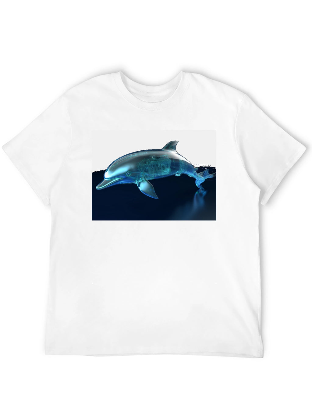 Futuristic Dolphin Graphic T-Shirt