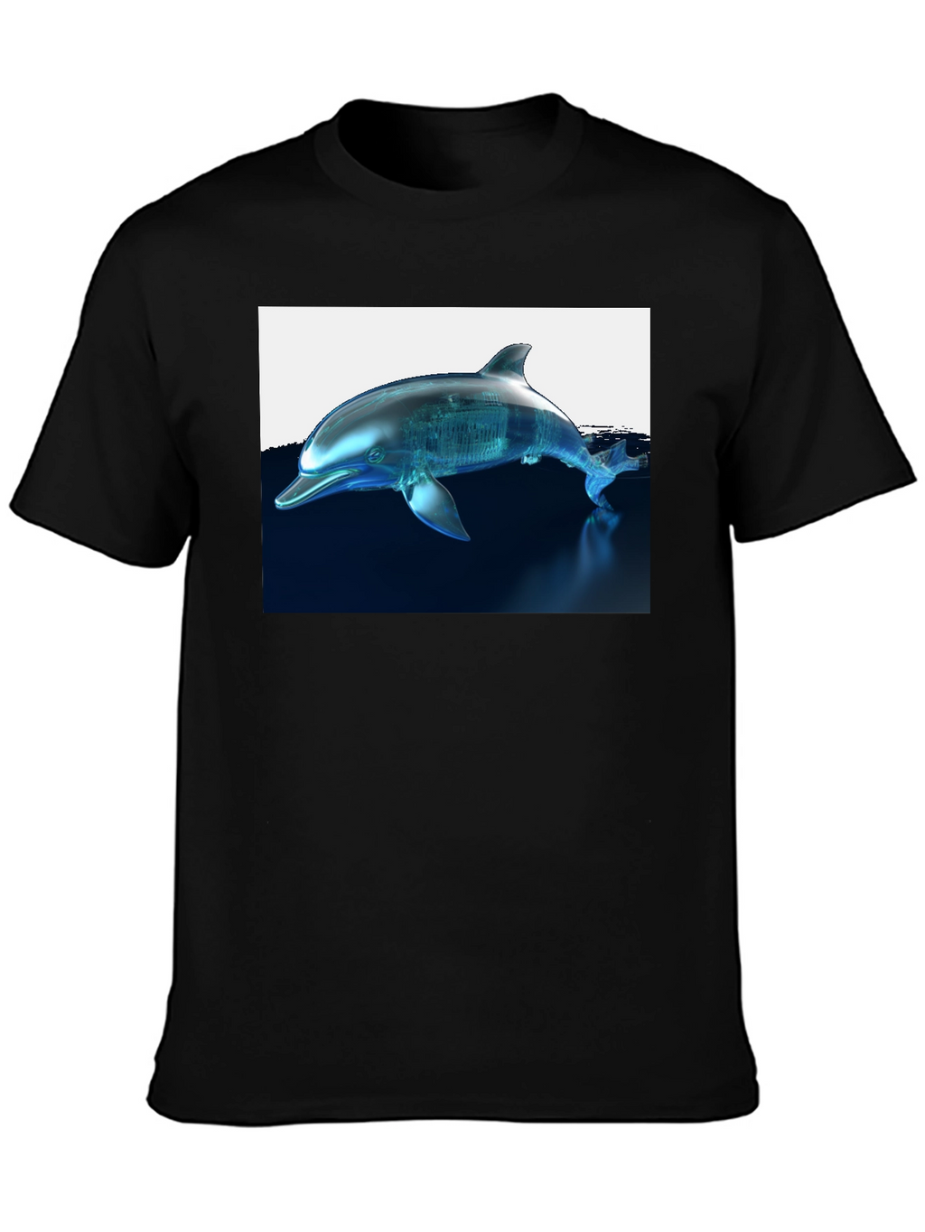 Futuristic Dolphin Graphic T-Shirt