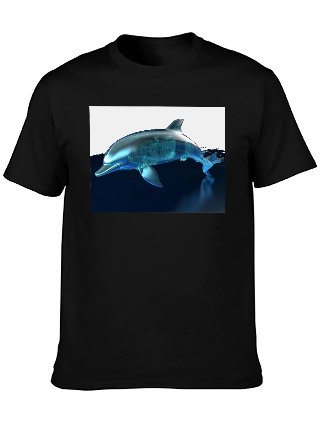 Futuristic Dolphin Graphic T-Shirt