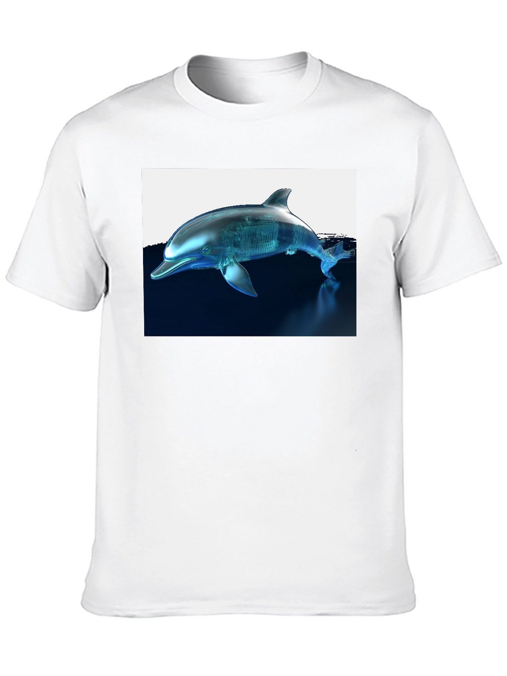 Futuristic Dolphin Graphic T-Shirt