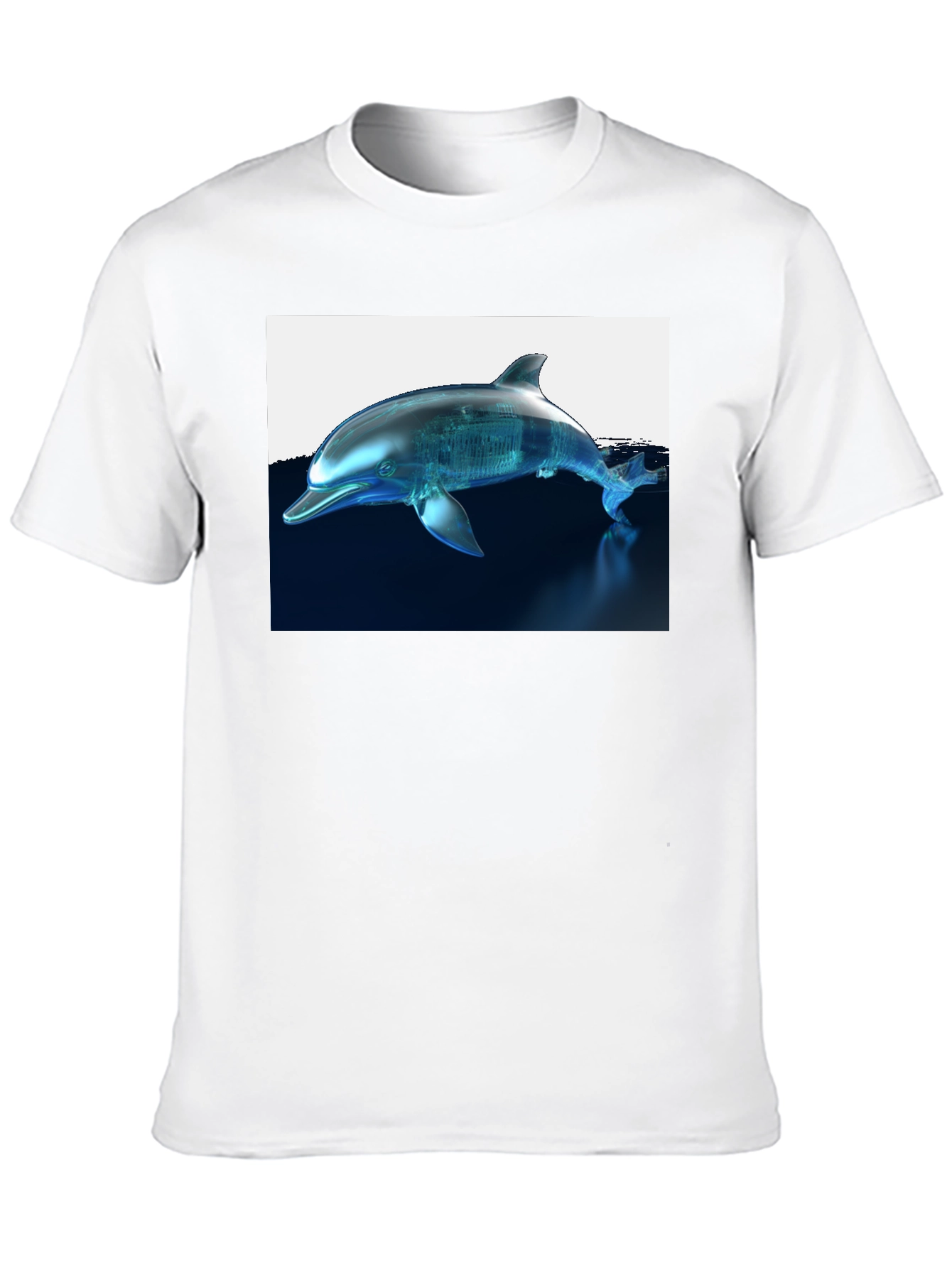 Futuristic Dolphin Graphic T-Shirt