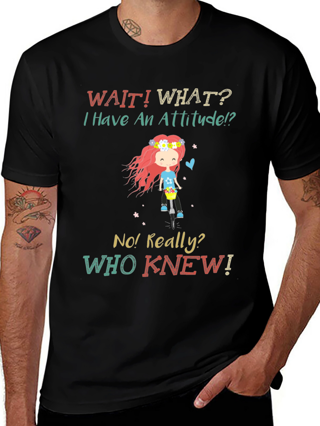 Attitude Novelty Graphic T-Shirt
