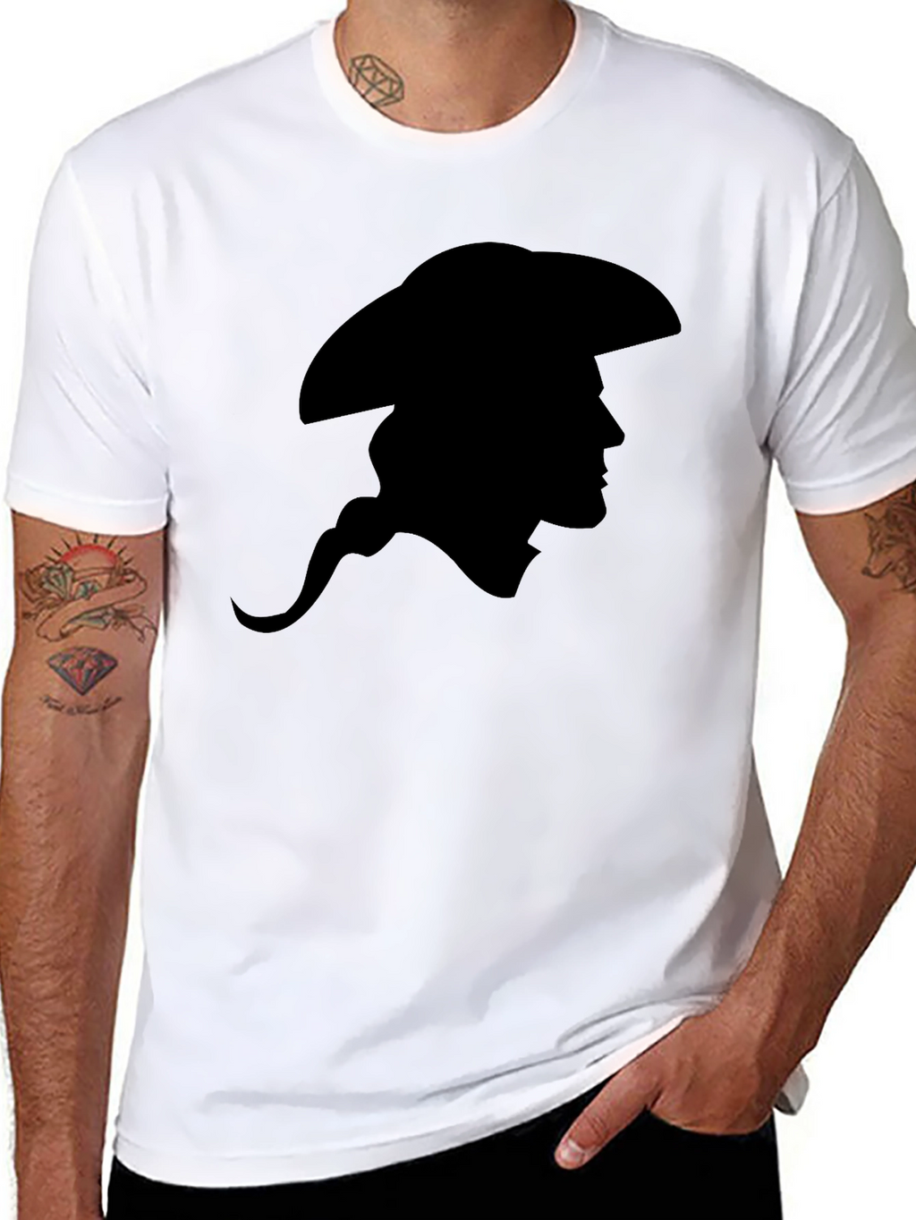 Silhouette Cowboy Graphic Tee - Classic Black T-Shirt