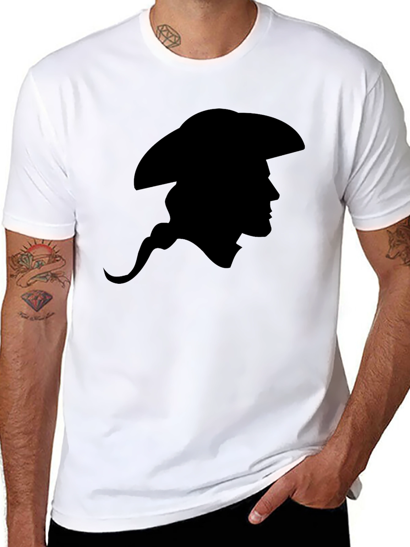 Silhouette Cowboy Graphic Tee - Classic Black T-Shirt
