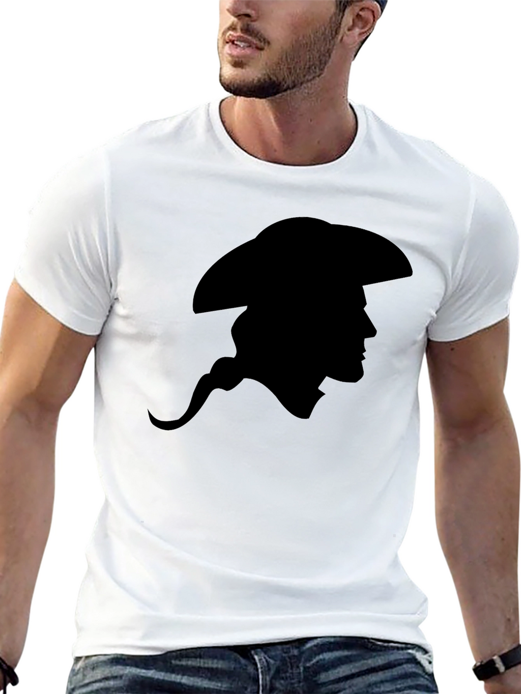 Silhouette Cowboy Graphic Tee - Classic Black T-Shirt