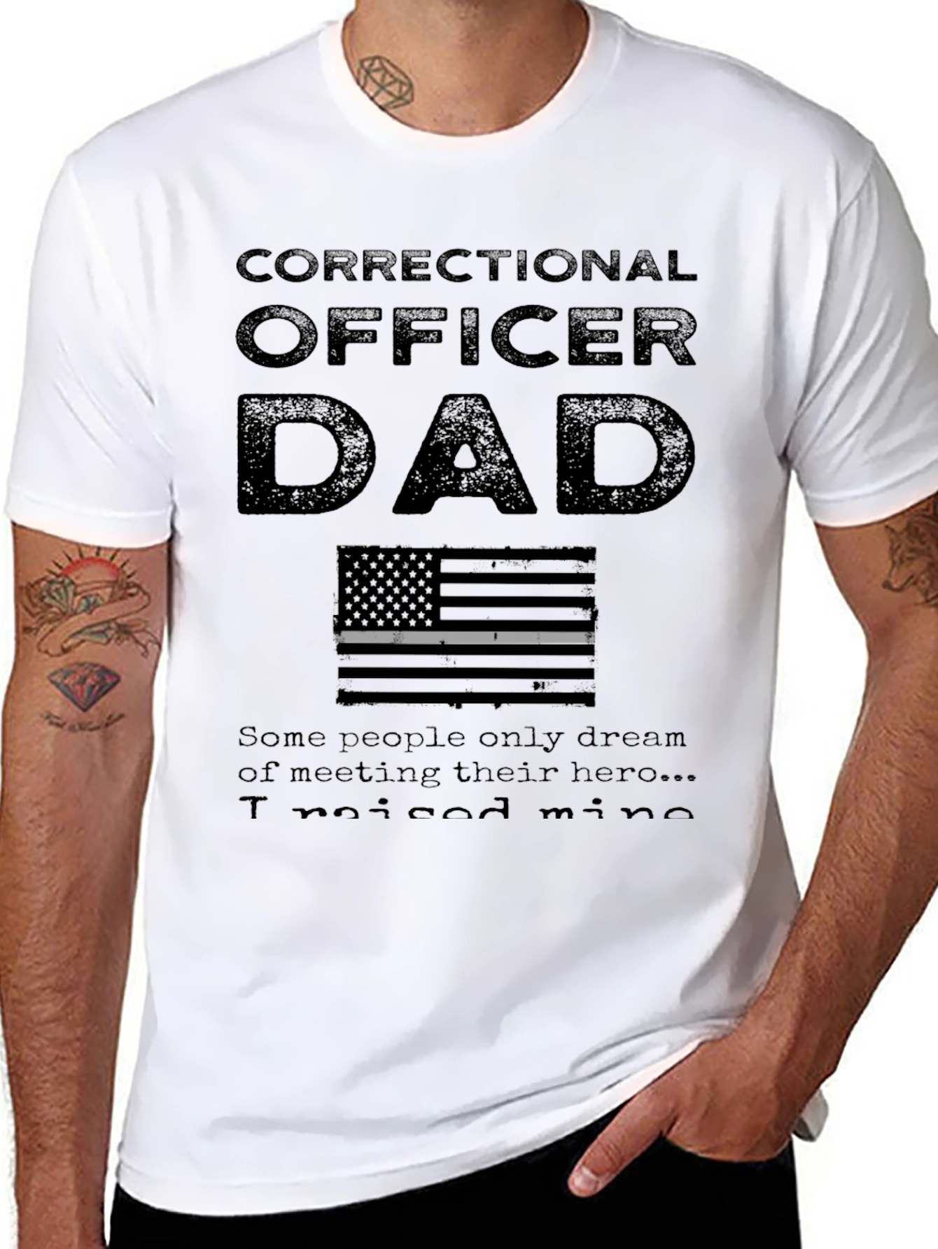 Correctional Officer Dad T-Shirt - Hero Design