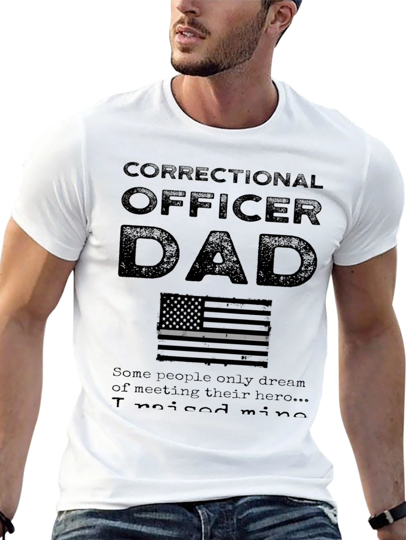 Correctional Officer Dad T-Shirt - Hero Design
