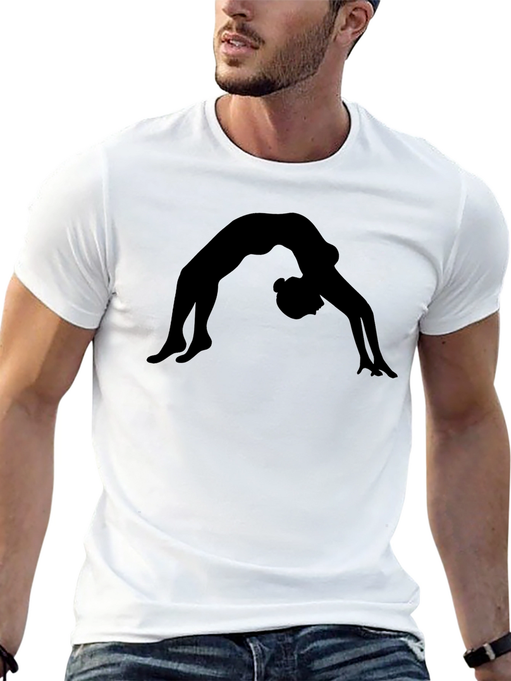 Yoga Pose Graphic T-Shirt - Black