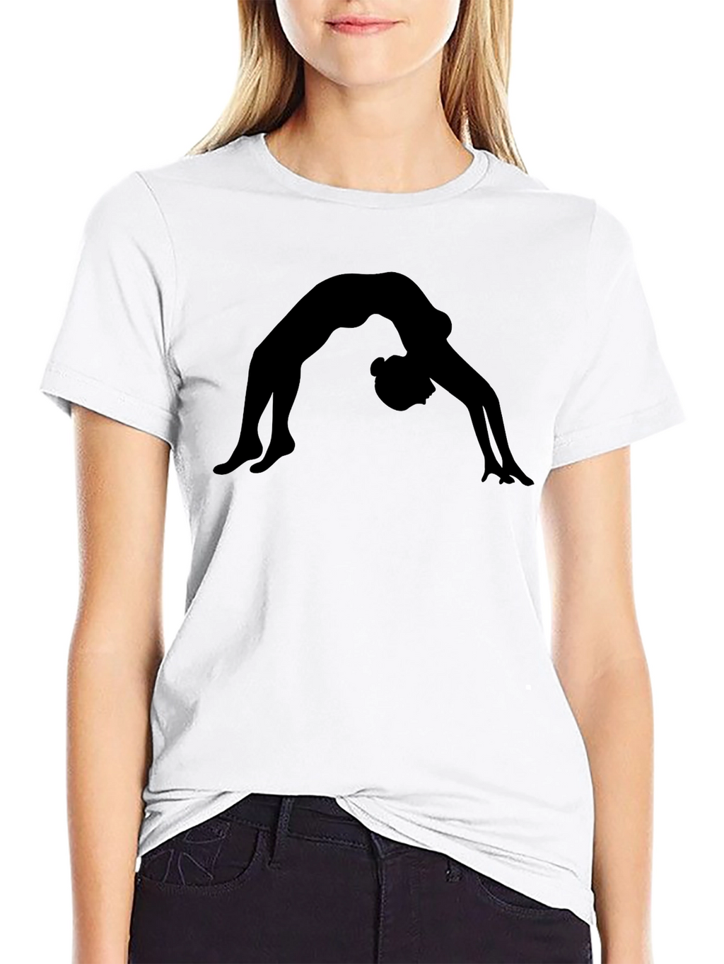 Yoga Pose Graphic T-Shirt - Black