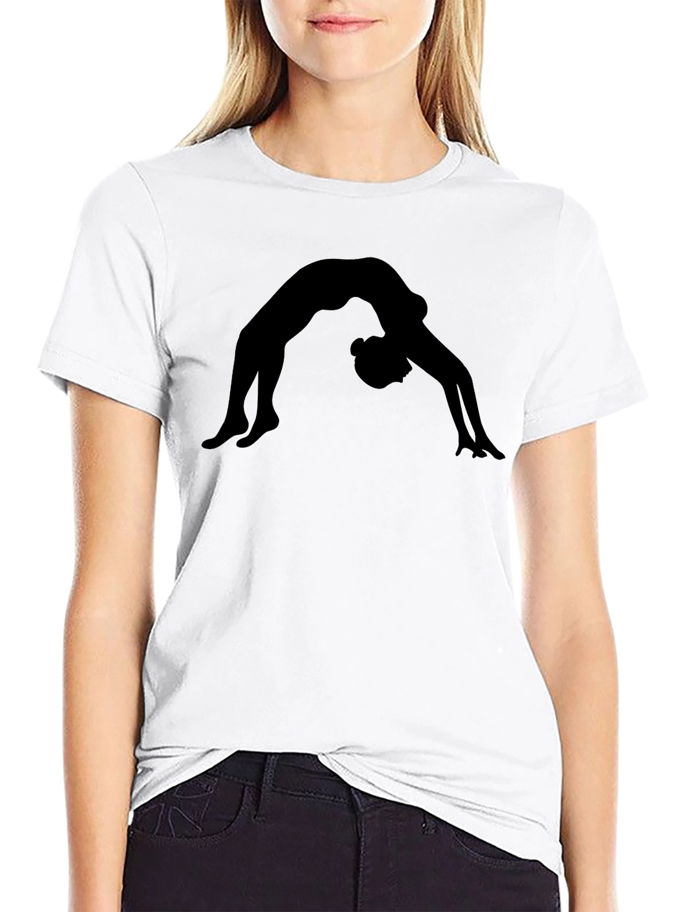 Yoga Pose Graphic T-Shirt - Black