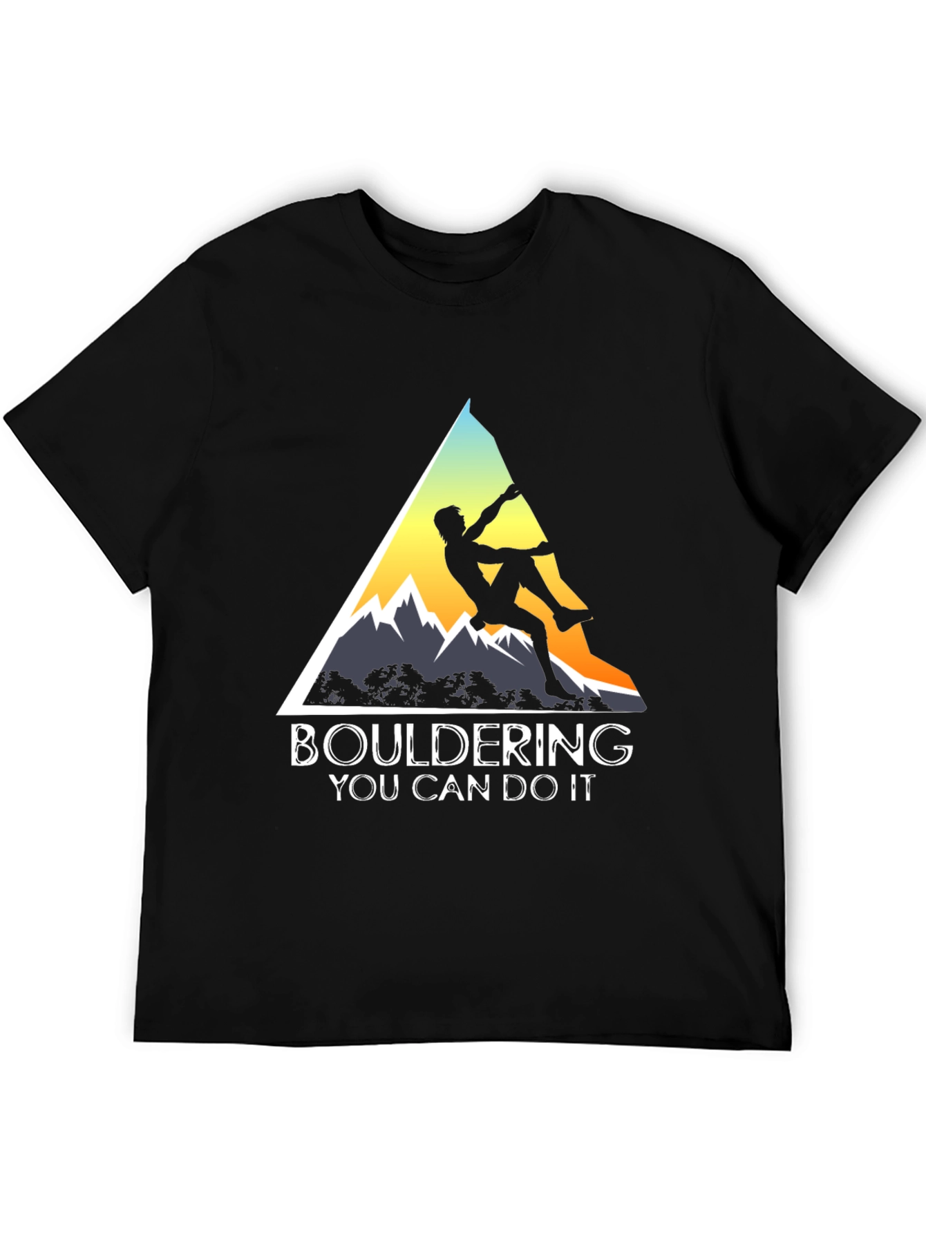 Bouldering You Can Do It Graphic Tee