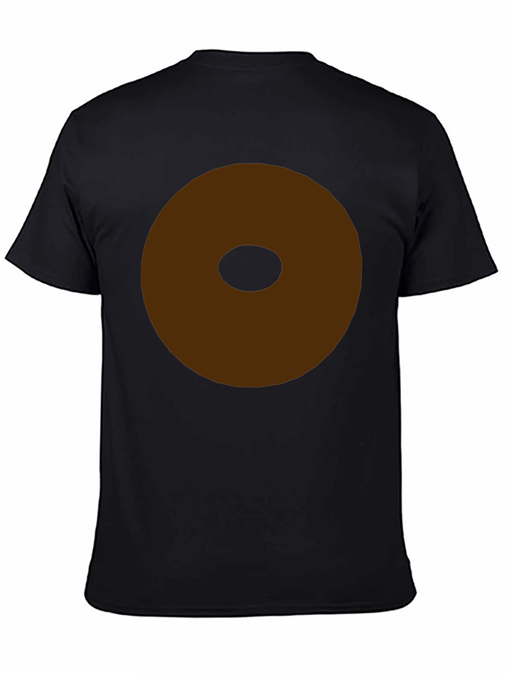 Minimalist Brown Donut Graphic T-Shirt
