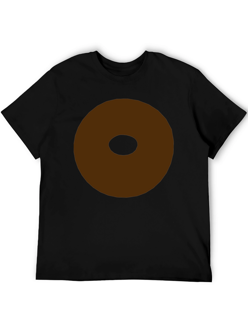 Minimalist Brown Donut Graphic T-Shirt
