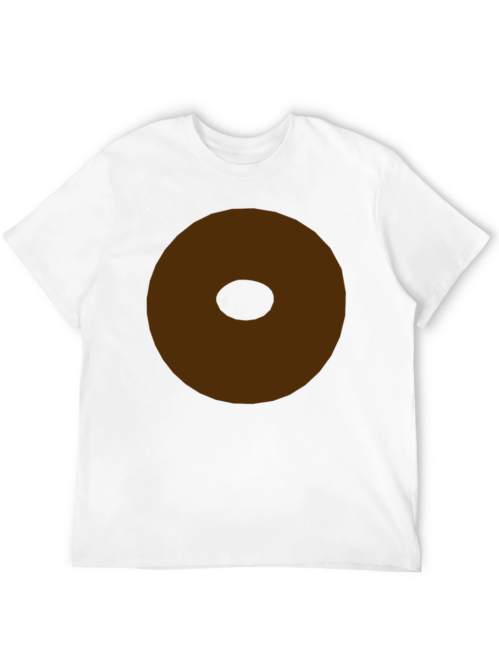 Minimalist Brown Donut Graphic T-Shirt