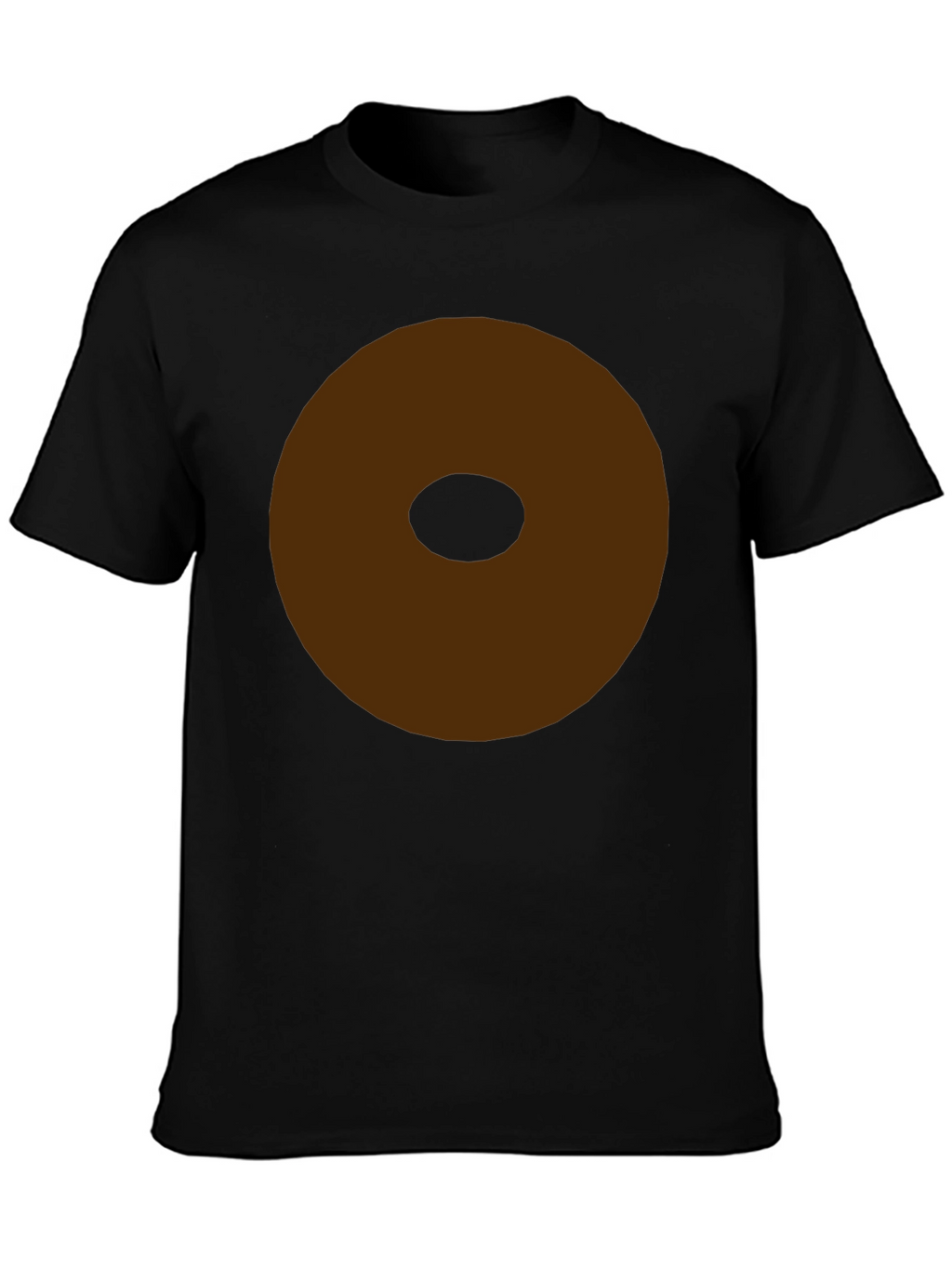 Minimalist Brown Donut Graphic T-Shirt