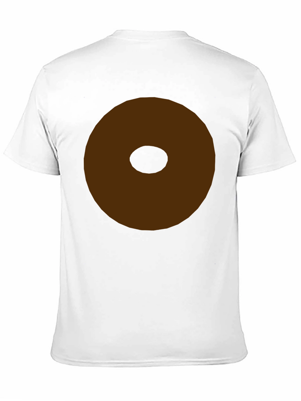 Minimalist Brown Donut Graphic T-Shirt