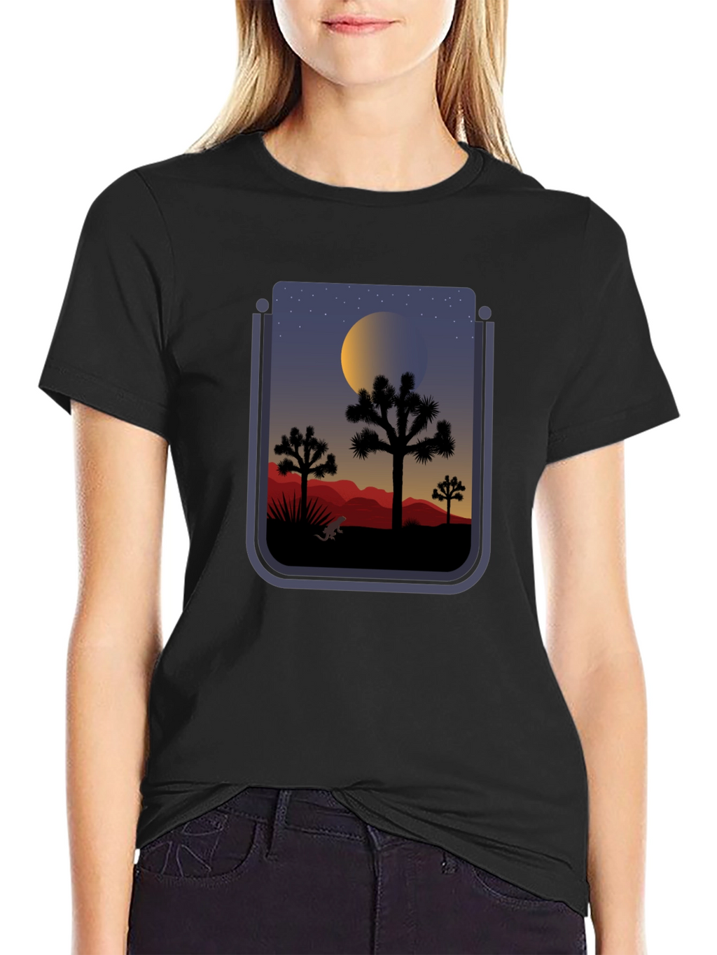Desert Nightscape Graphic T-Shirt