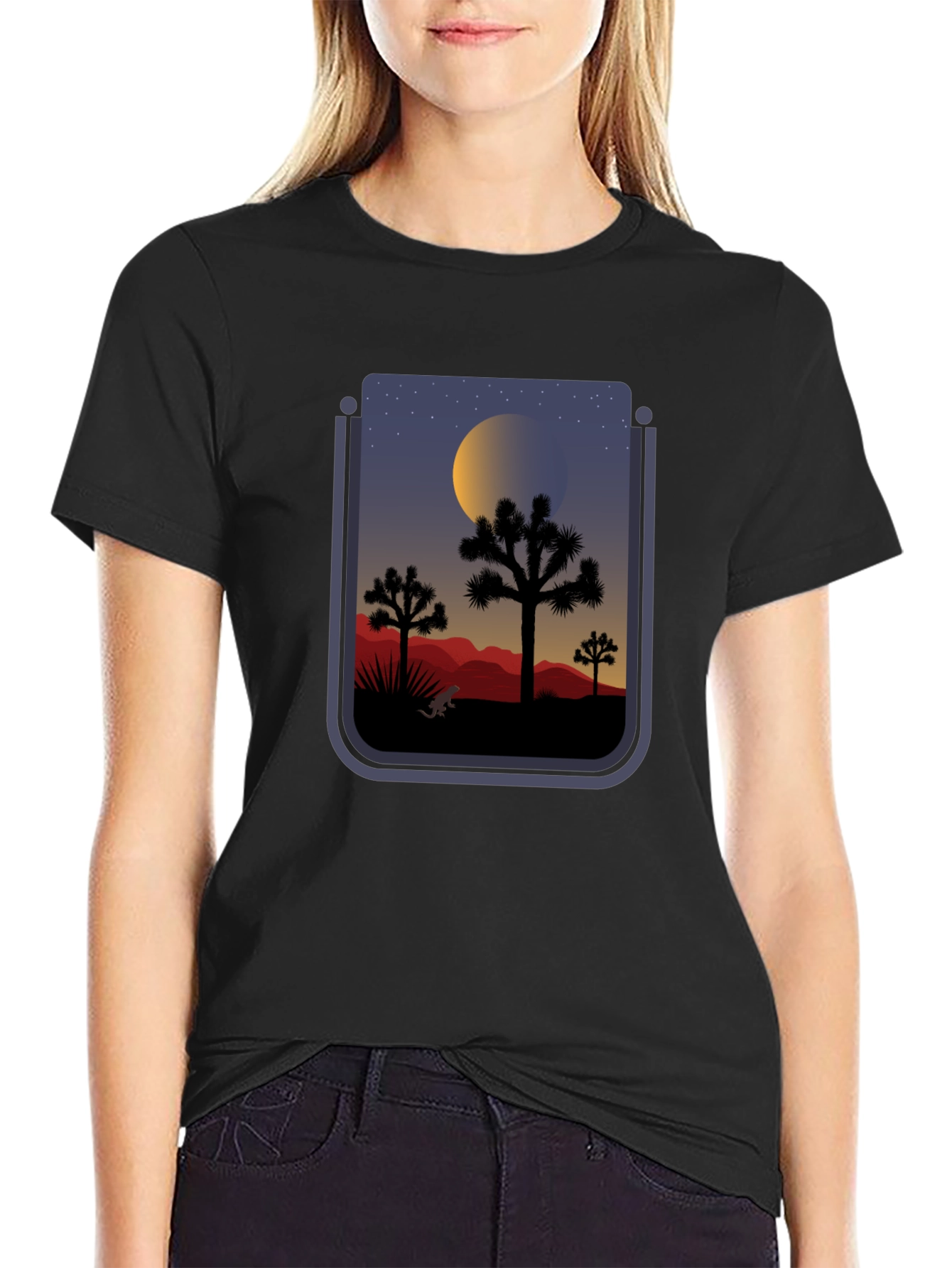 Desert Nightscape Graphic T-Shirt