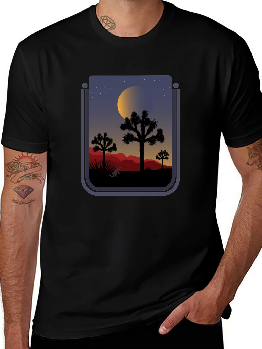 Desert Nightscape Graphic T-Shirt