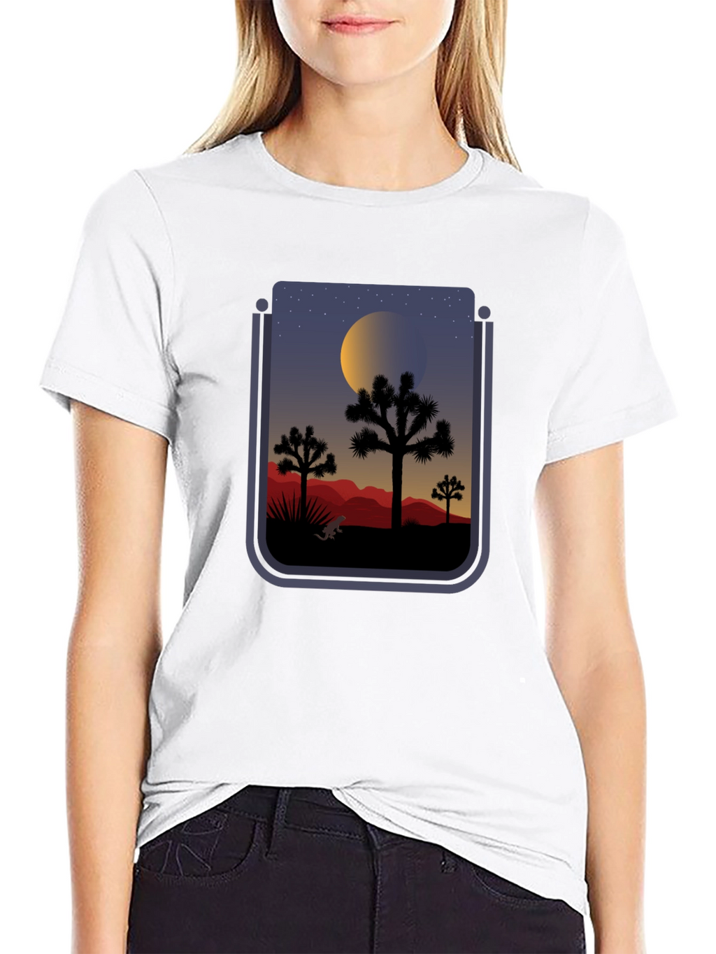 Desert Nightscape Graphic T-Shirt