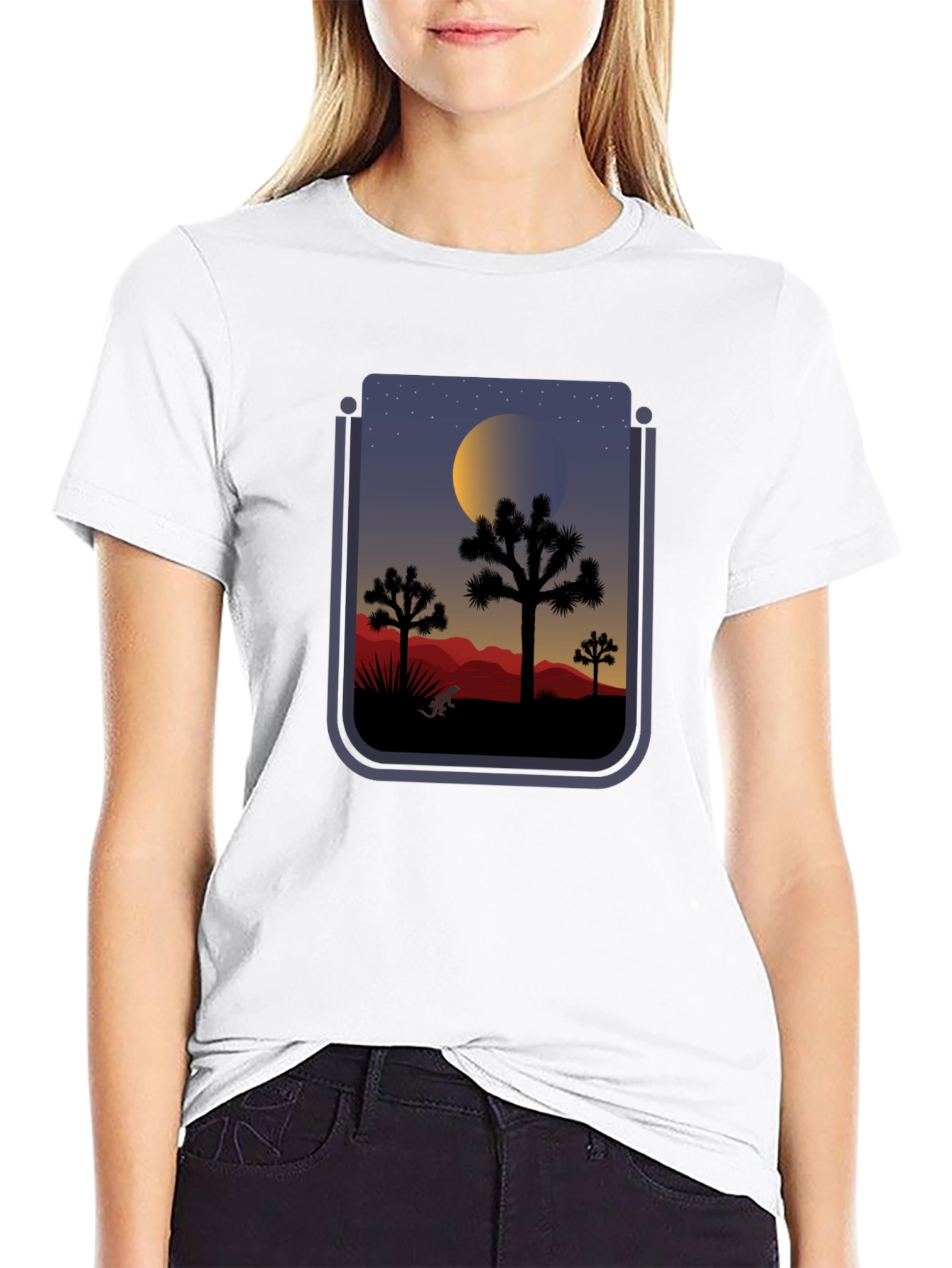 Desert Nightscape Graphic T-Shirt