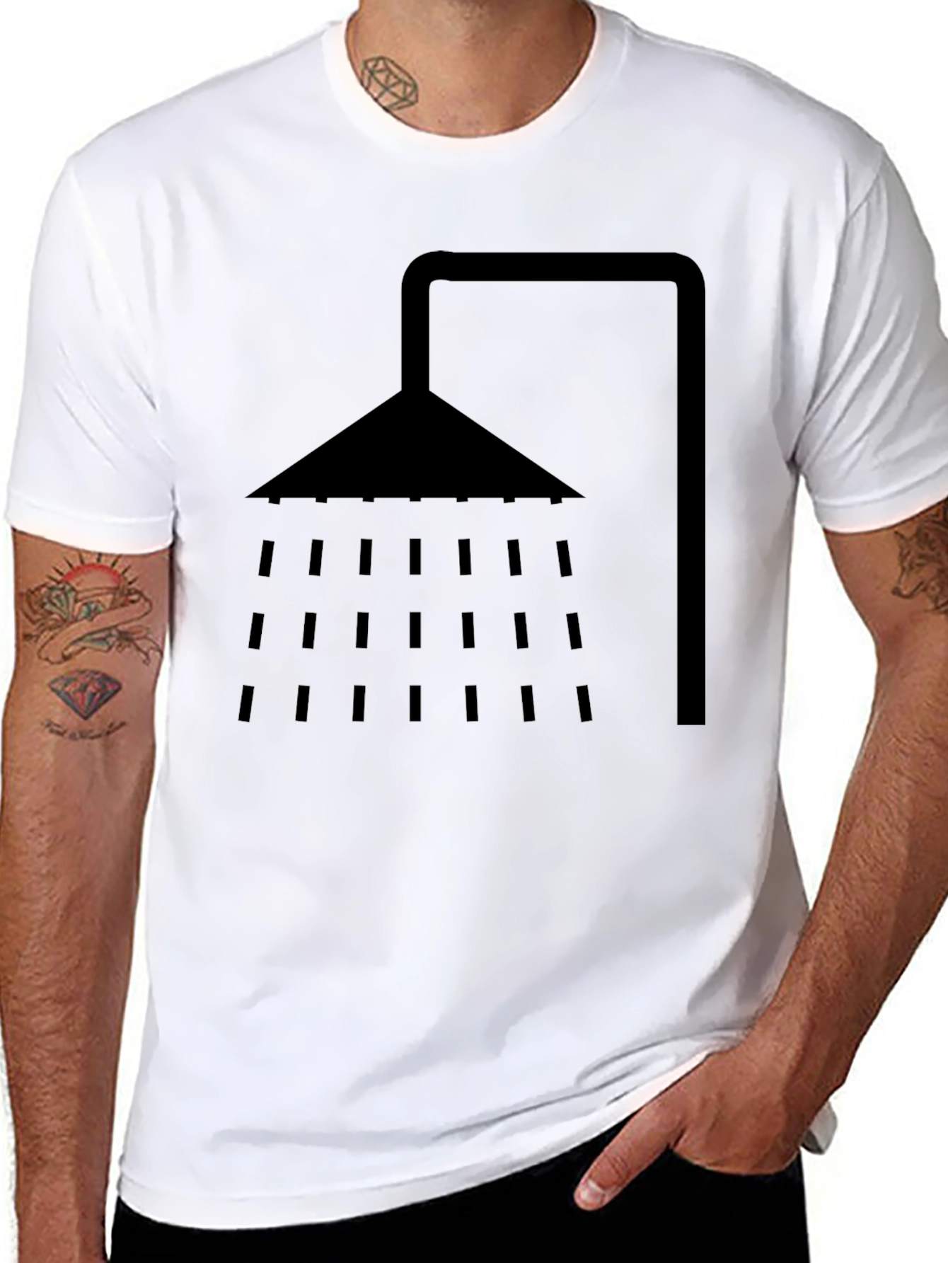 Shower Graphic Black T-Shirt