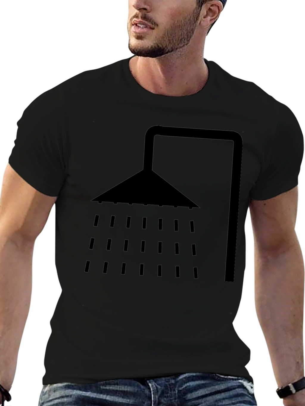 Shower Graphic Black T-Shirt